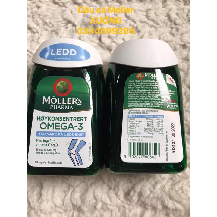 Dầu cá hỗ trợ TIM KHỚP NÃO Moller’s Pharma nội địa Na Uy  Mẫu mới nhất