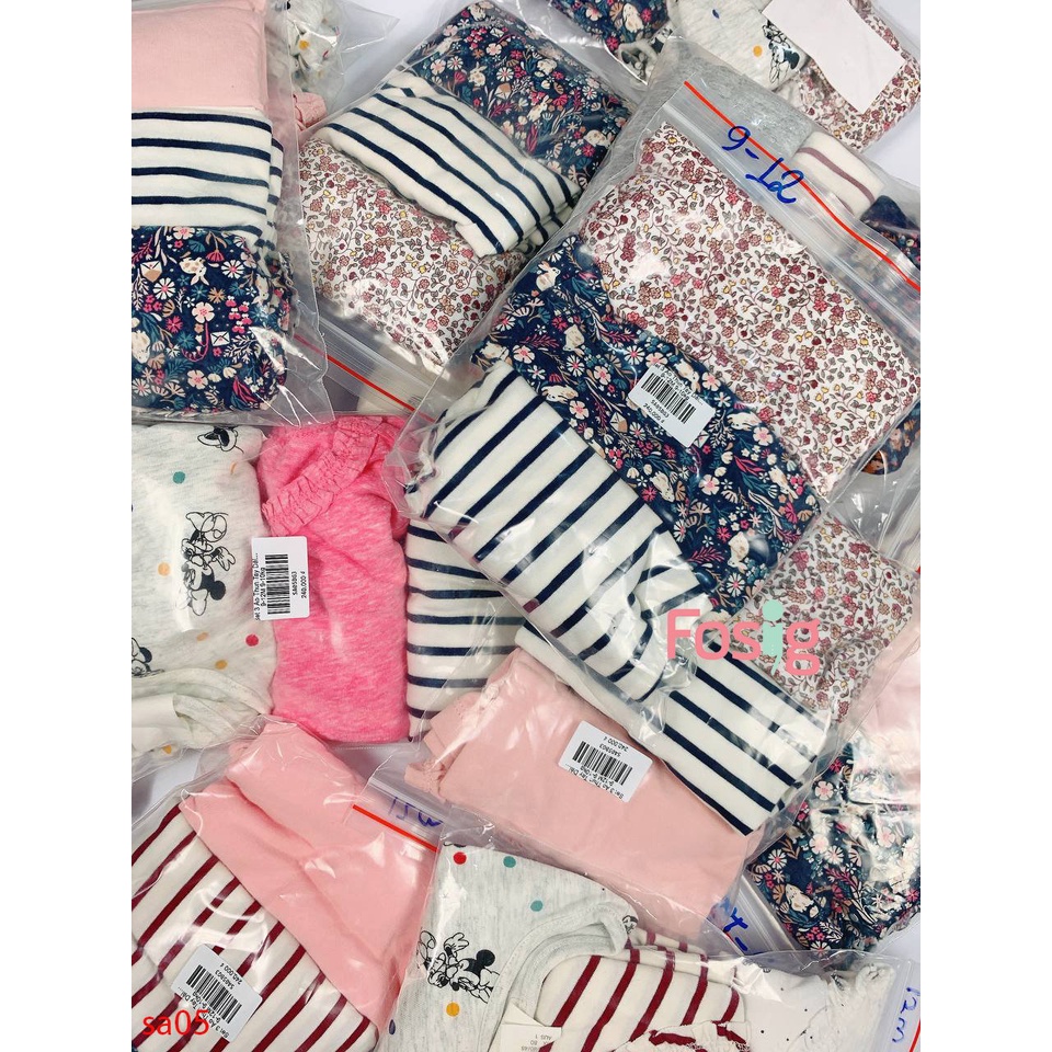 Set 3 Áo Thun Tay Dài Bé Gái HM - Combo ngẫu nhiên