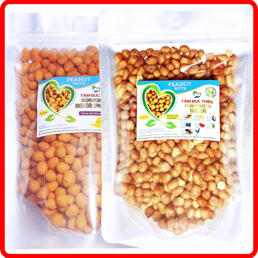 [Mã BMBAU50 giảm 7% đơn 99K] Combo 1KG Đậu Phộng 2 Vị: Da Cá Phô Mai + Rang Muối Tâm Đức Thiện (2 x Túi 500GR)