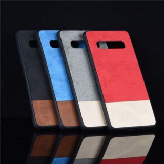 S10/ s10 plus - ốp lưng vải kết hợp da