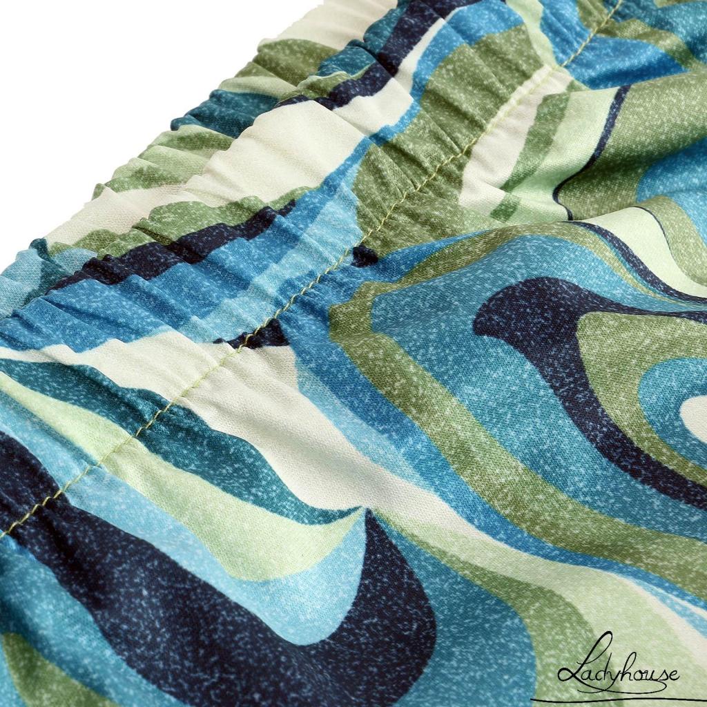 Chân Váy Ngắn Lưng Cao Xẻ Tà In Họa Tiết Trừu Tượng Thời Trang Cho Nữ