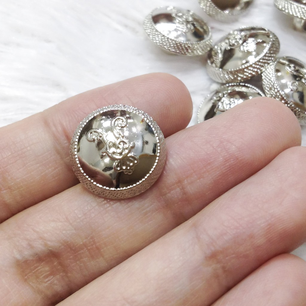 Cúc áo phủ bạc nút khuy 3d size 1.5cm đính kết trang phục com lê veston | BigBuy360 - bigbuy360.vn