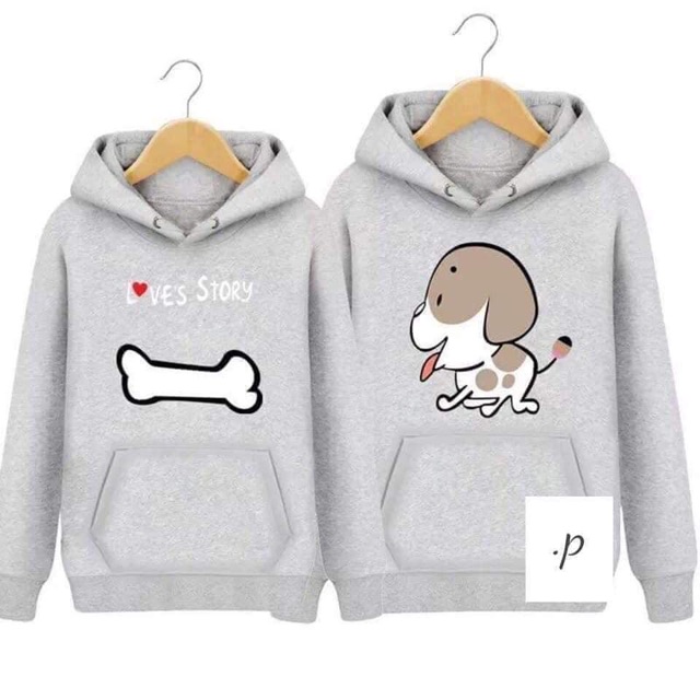 Áo hoodie đôi cute phômai que HANA80 | BigBuy360 - bigbuy360.vn