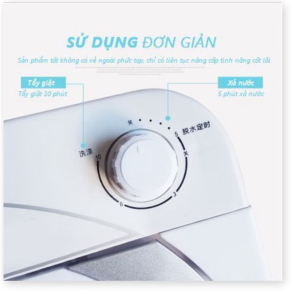 🇳 🇪 🇼®️ Máy giặt mini 7kg có tia UV diệt khuẩn, tiết kiệm điện nước, bán tự động