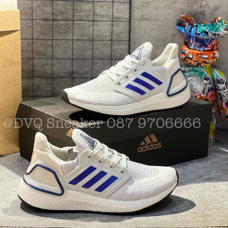Giày thể thao ULTRA BOOST 2021 grey Xám gót tím đế đen Ultra boost UB 6.0