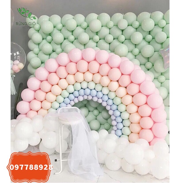 Set 50 Bóng Pastel Trang Trí Sinh Nhật, Phòng Cưới