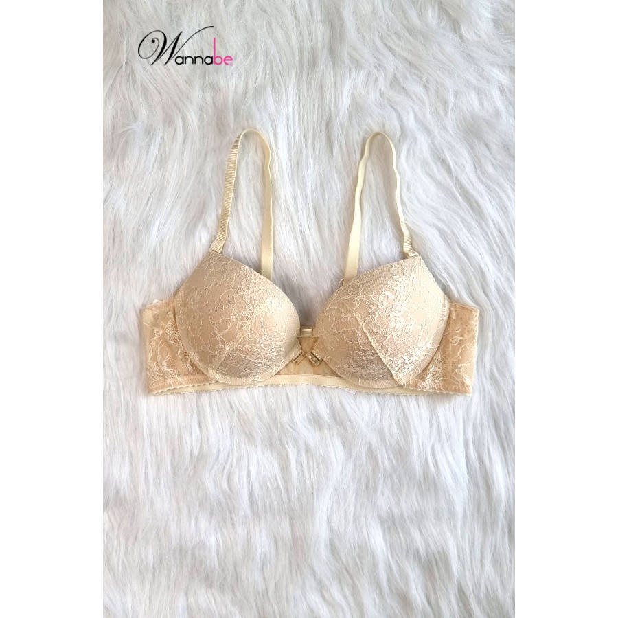 Ao ngực mút dày Wannabe AN32B cài trước phối ren hoa cách điệu