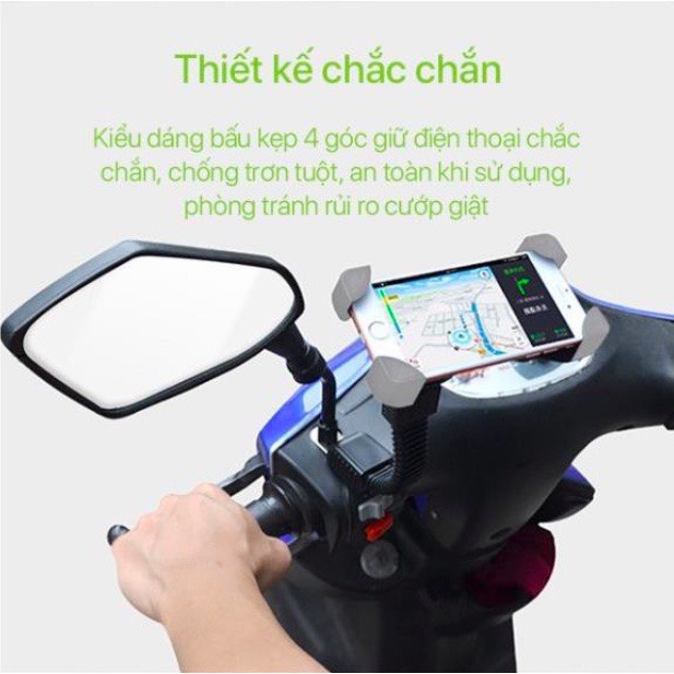 Giá Đỡ Điện Thoại Xe Máy ROBOT RT-MH02 MH01 - BẢO HÀNH 1 ĐỔI 1 CHÍNH HÃNG