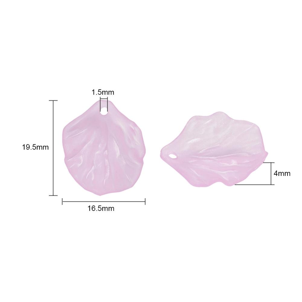 Bộ 200 Mặt Dây Chuyền Acrylic Trong Suốt Nhiều Màu 19.5x16.5x4mm: 1.5mm