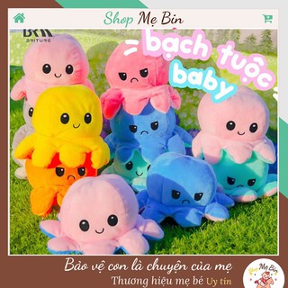 Bạch tuộc cảm xúc MEBIN bông cao cấp - Bạch tuột cảm xúc nhồi bông 2in1 biểu cảm