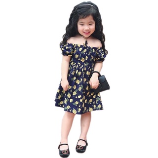Đầm trễ vai hoa nhí siêu cute cho bé