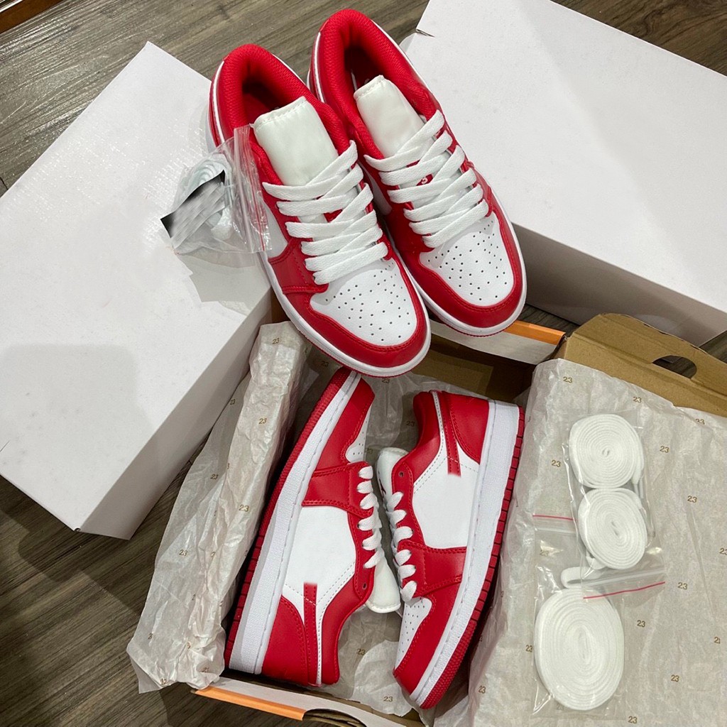 Giày Sneakers Low Red White Đỏ Trắng cao cấp mã 217