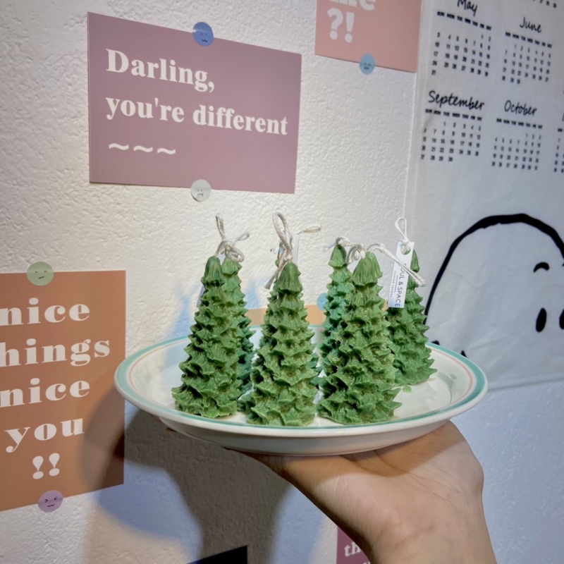 Nến thơm handmade cây thông giáng sinh