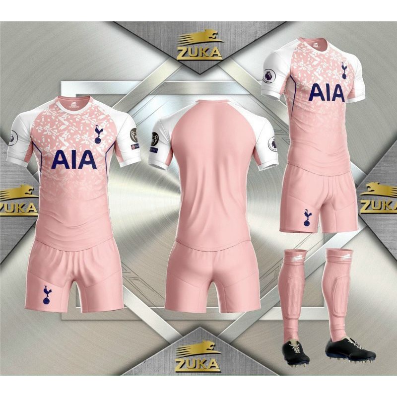 Bộ quần áo đá bóng CLB Tottenham hồng  2021-2022 thun thái cao cấp