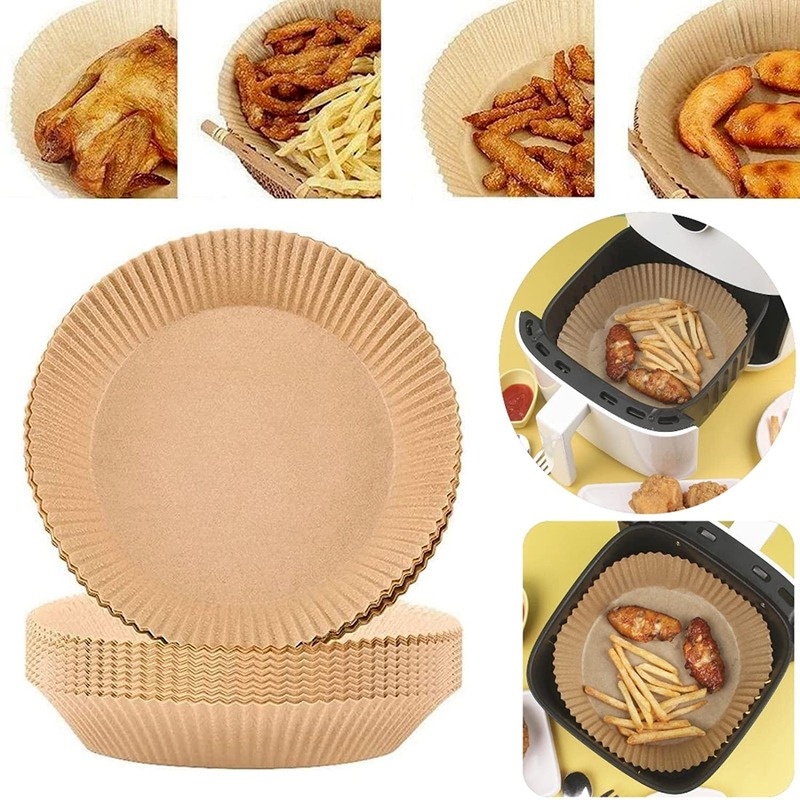 Set 100 Giấy Lót Không Dính Dùng Một Lần Cho Nồi Chiên Không Dầu Kích Thước 20cm