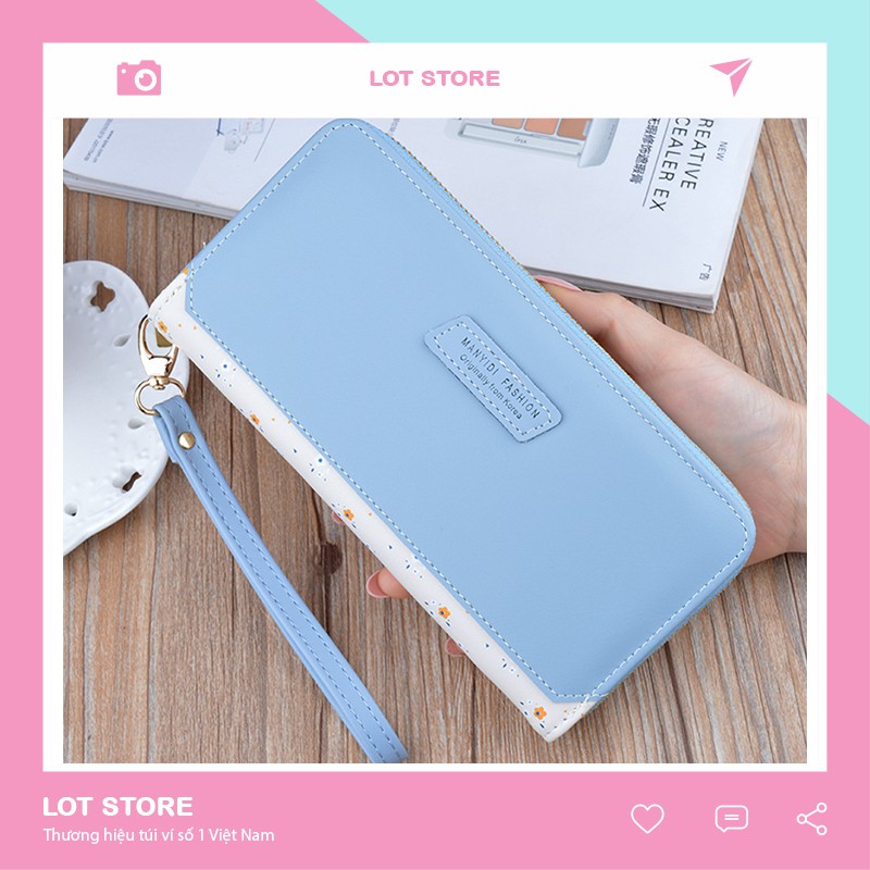 Ví nữ dáng dài cầm tay thời trang MANYIDI nhiều ngăn cao cấp đựng tiền LOT STORE VD464