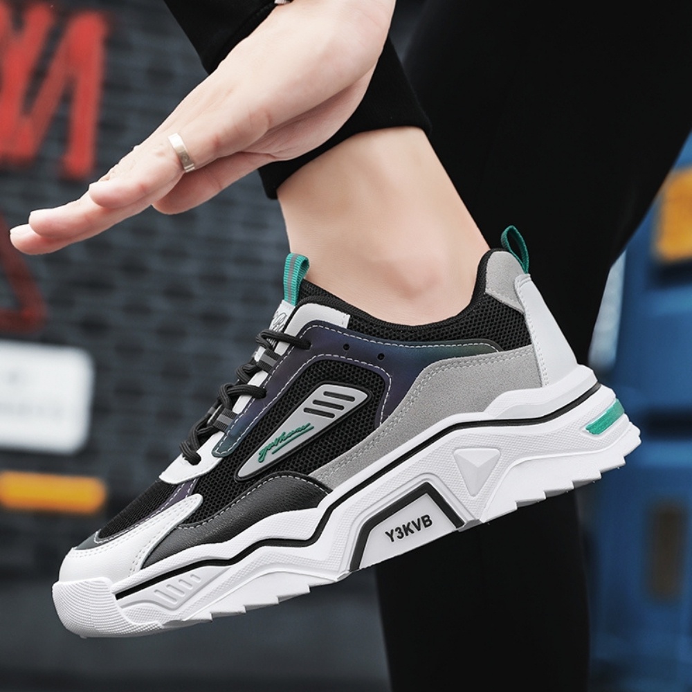 Giày nam Y3 kiểu dáng thể thao khỏe khoắn viền phản quang nổi bật