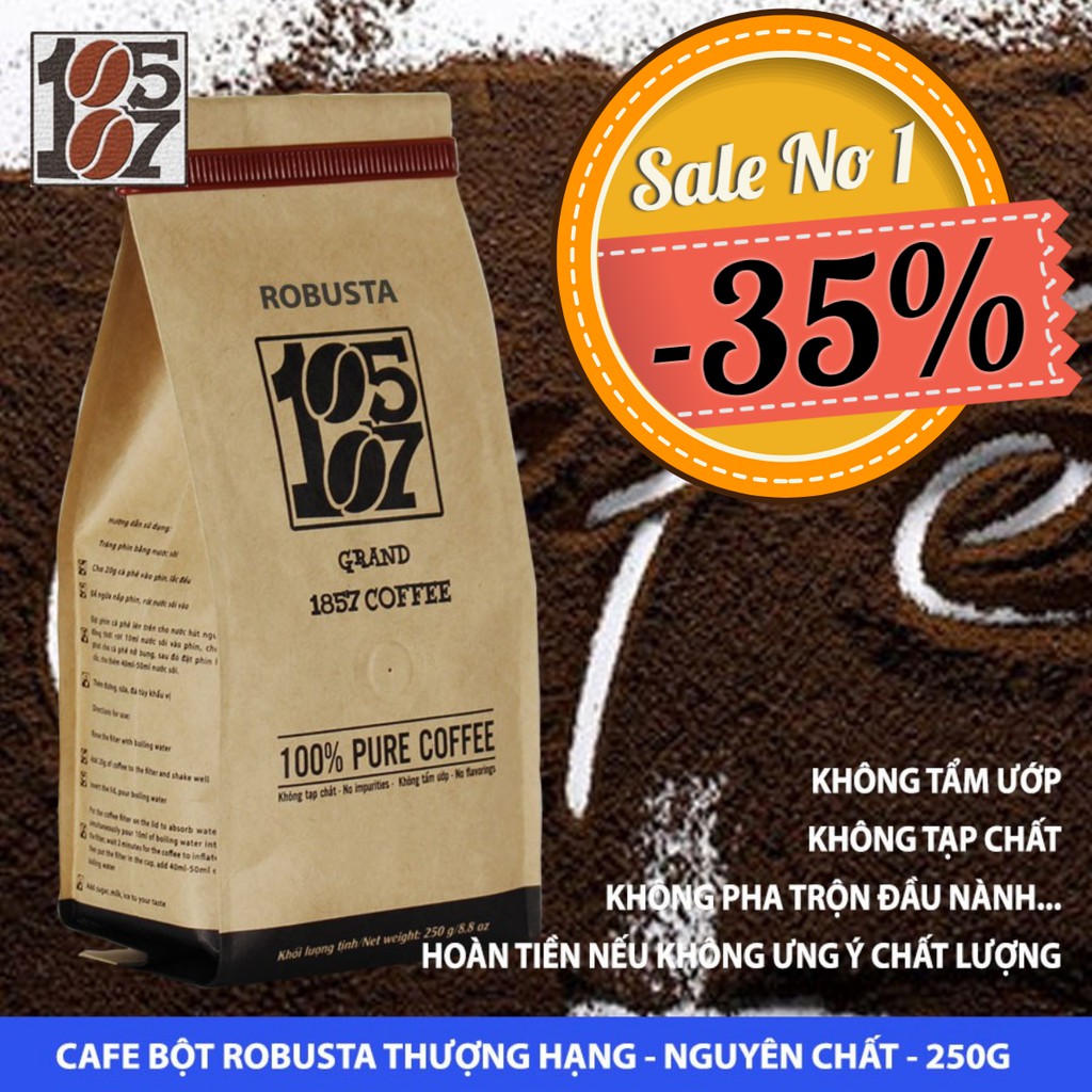 1KG Cà phê Robusta bột thượng hạng ❤️️ FREESHIP ❤️️ nguyên chất không tạp chất không pha trộn tẩm ướp hương liệu