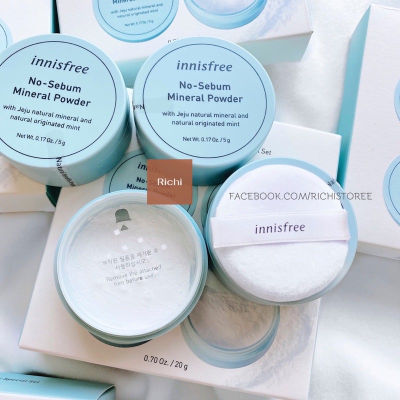 ( Mẫu mới ) Phấn phủ bột Innisfree Mineral No Sebum Powder