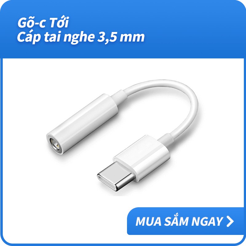 Dây Cáp Chuyển Đổi Âm Thanh Type C USB 3.1 Sang Aux 3.5 Tiện Dụng Cho Huawei Xiaomi Samsung Redmi