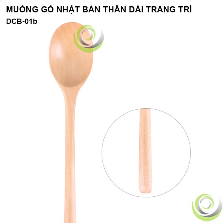 MUỖNG GỖ NHẬT BẢN THÂN DÀI TRANG TRÍ BẾP ĐẠO CỤ CHỤP ẢNH SẢN PHẨM INS DCB-01