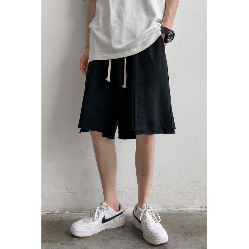 Quần Short Dáng Rộng Thiết Kế Bất Đối Xứng Phong Cách Hiphop Cá Tính Cho Nam | BigBuy360 - bigbuy360.vn