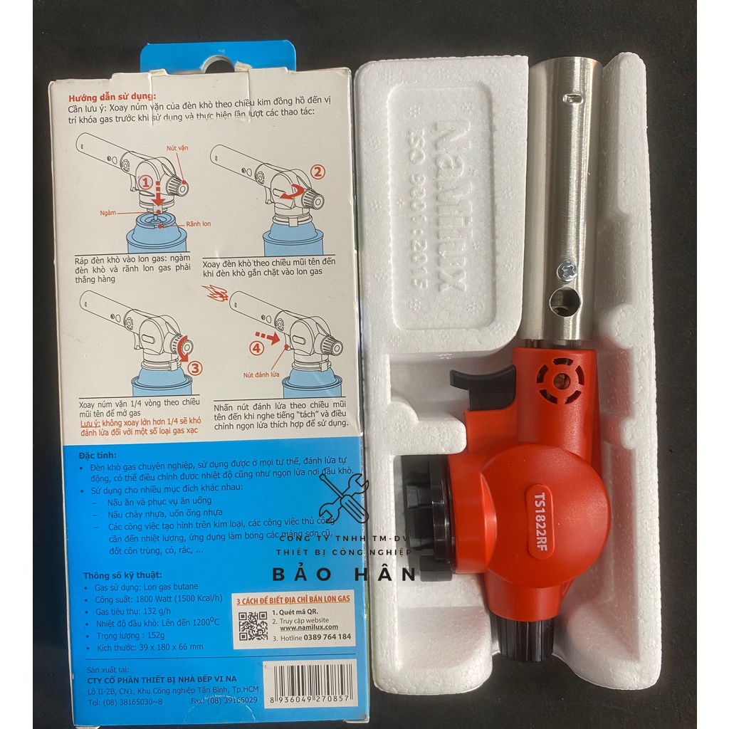 Khò Gas Mini NAMILUX Chính Hãng
