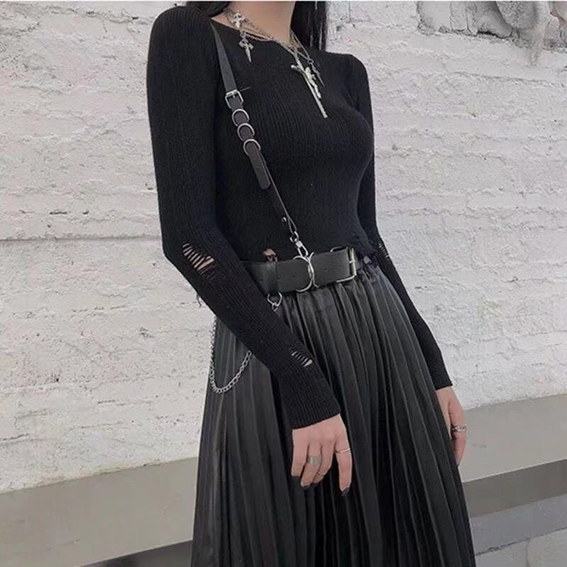 Thắt Lưng Dây Xích Phong Cách punk Đường Phố Cá Tính