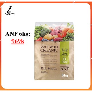 [6kg] Thức ăn hạt cho chó lớn hơn 6 tháng tuổi ANF 6 Free Organic