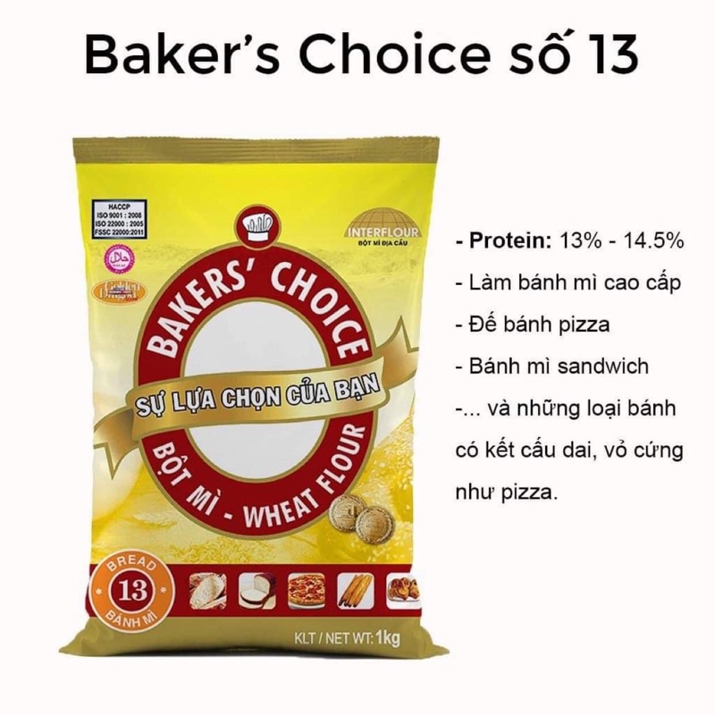 Bột mì Bakers’ Choice số 13 (bread flour) 1kg