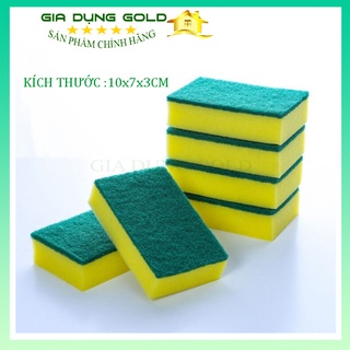 Miếng xốp rửa bát đĩa tạo bọt , miếng mút xốp rửa bát 2 mặt tẩy vết bẩn tiện dụng Giadunggold