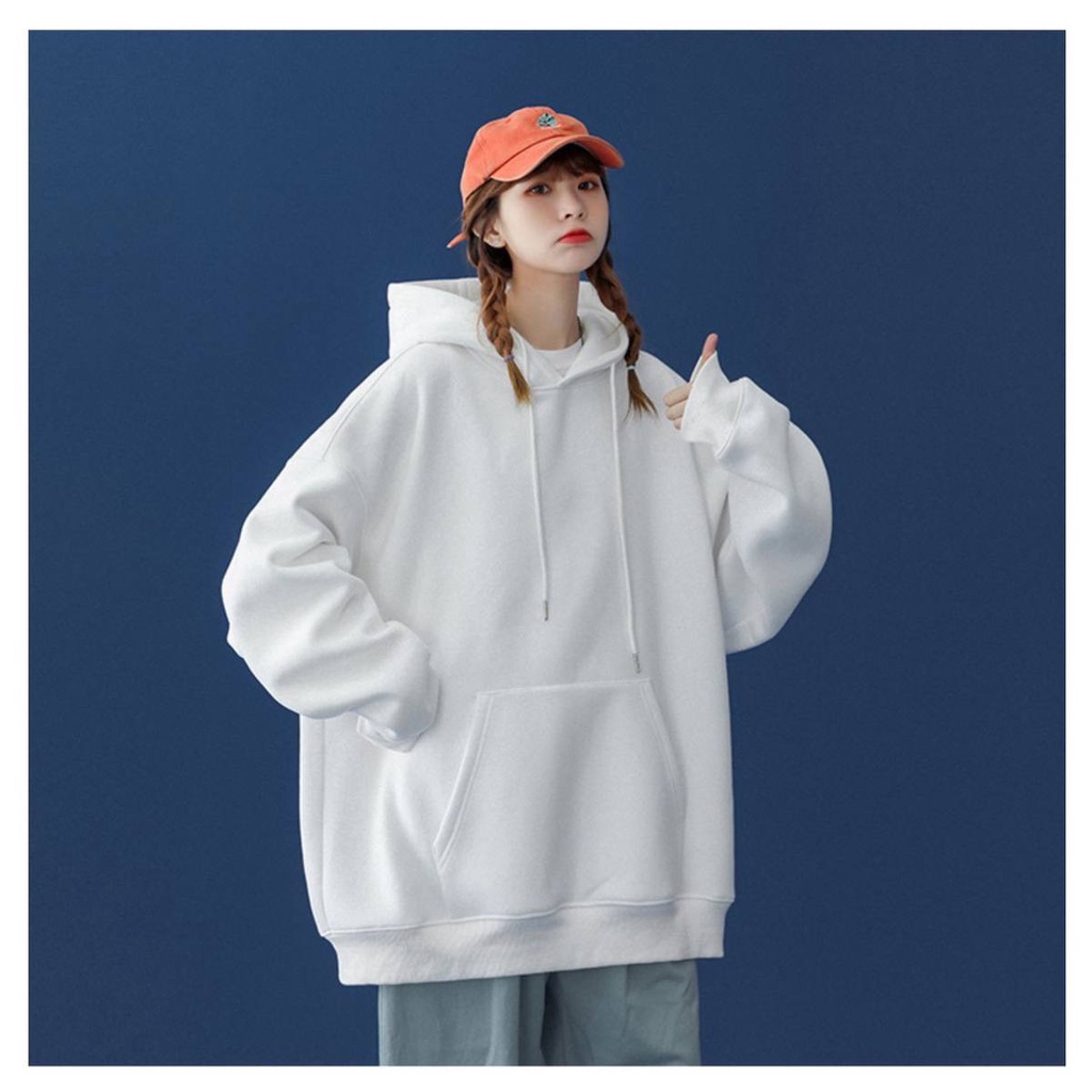 Áo hoodie trơn 8 màu - Áo hoodie from rộng unisex | BigBuy360 - bigbuy360.vn