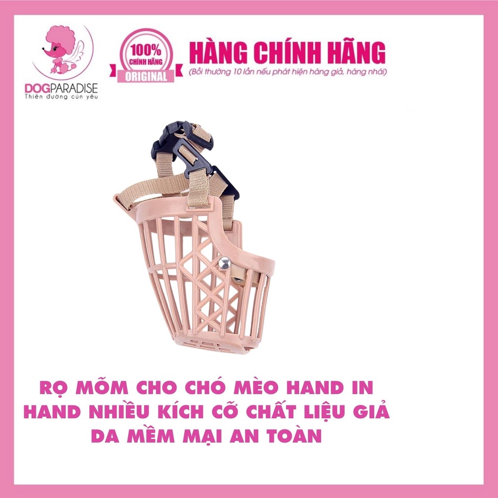 Rọ mõm cho chó mèo Pian Pian nhiều kích cỡ chất liệu nhựa dẻo an toàn - Dog Paradise