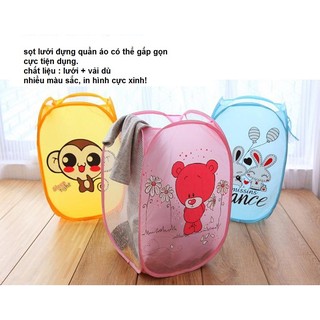 2 Sọt lưới hoạt hình đựng quần áo bẩn