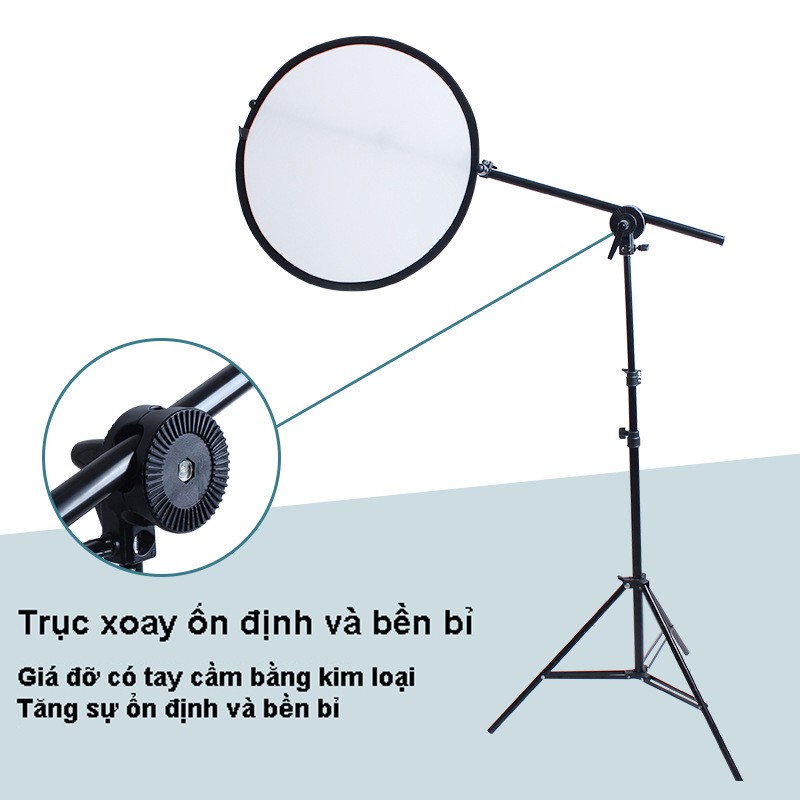 Giá treo tấm hắt sáng cho studio chuyên nghiệp, bộ gồm chân cao 2m, tay treo tấm ...