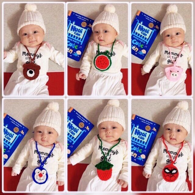 Túi len đựng tỏi cho bé,túi đeo tránh vía cho bé