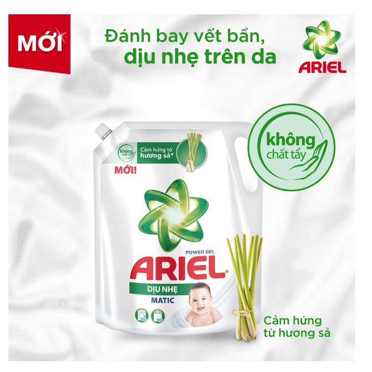 Nước Giặt Ariel Dịu Nhẹ Cho Da Nhạy Cảm Túi 3.25kg