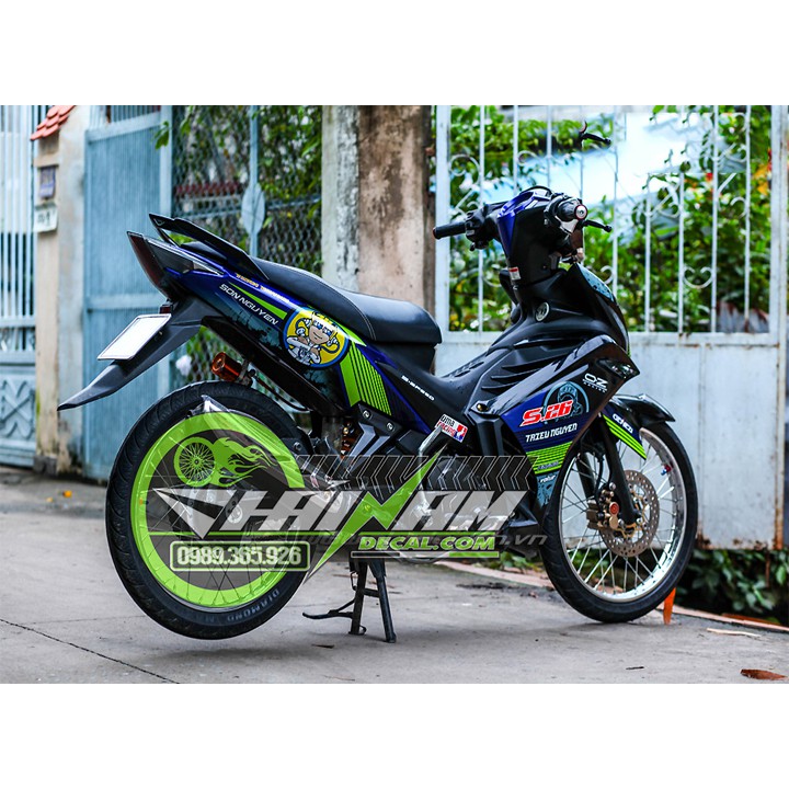 Tem Trùm Exciter 135 Đen Huyền Vàng