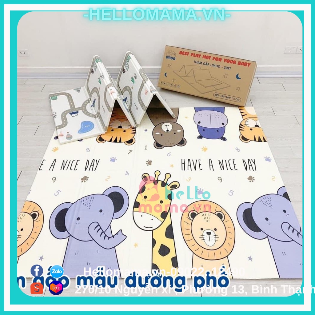 Thảm Umoo mẫu mới 2021 - Chống thấm, không bí, an toàn cho bé