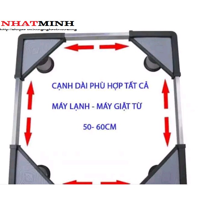 Chân đế máy giặt, tủ lạnh thông minh, đa năng điều chỉnh được kích thước 48-60cm 1000002137