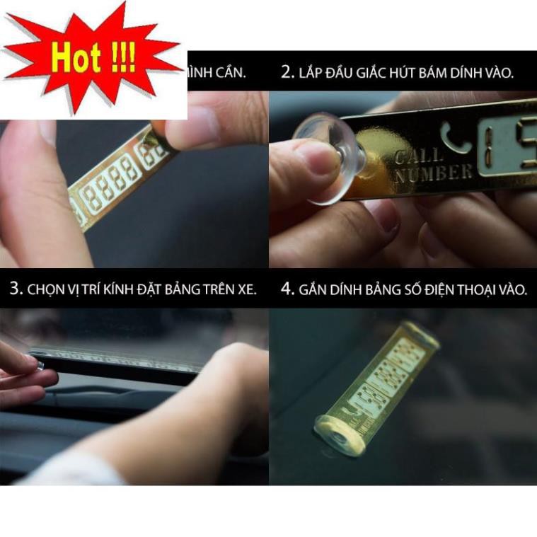 Bảng dán điện thoại trên xe ô tô, thẻ ghi số điện thoại tiện dụng phù hợp mọi loại xe: xe gia đình, xe khách, taxi... | BigBuy360 - bigbuy360.vn