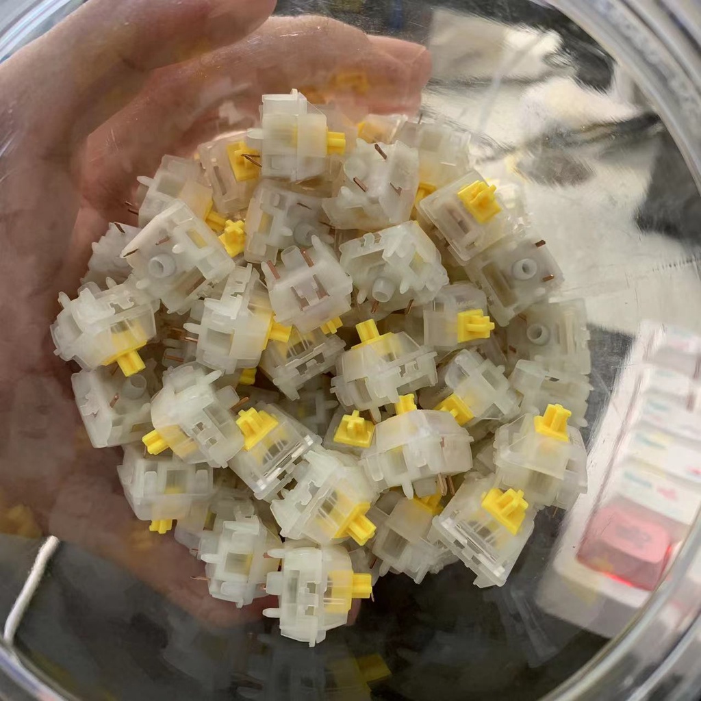 Gateron Cap Yellow Switch/Milky Switch Lubed 5Pin For Mechanical Keyboard