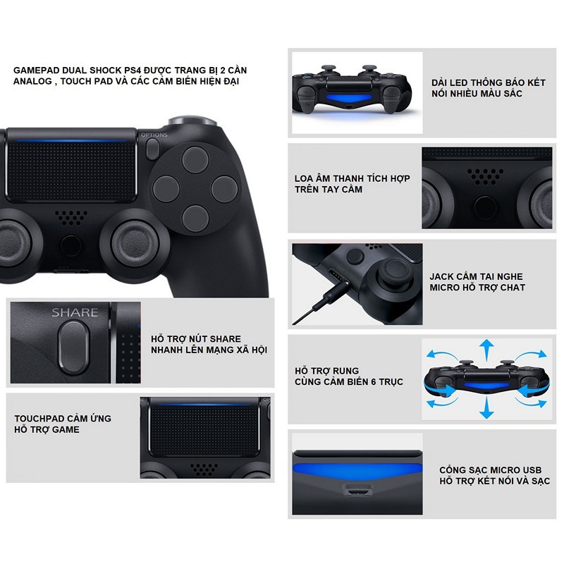 Gamepad Không dây Bluetooth PS/4 Trắng