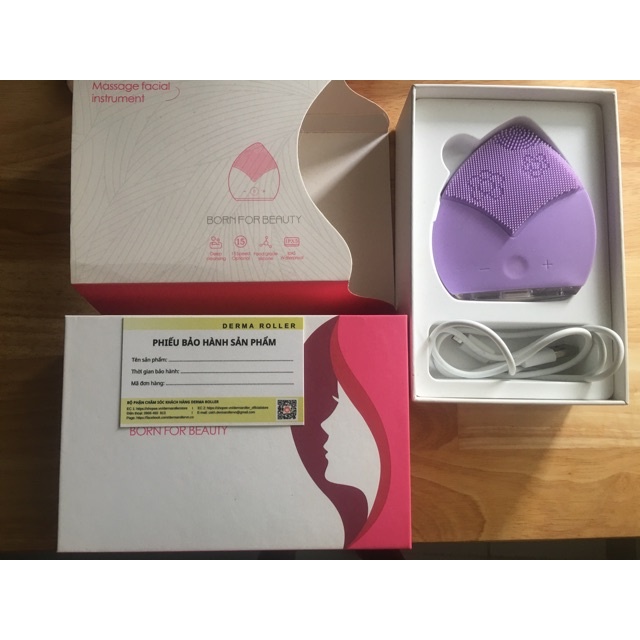 [Phiên bản Purple Color] Máy Rửa Mặt Công Nghệ Nhật Bản Soaf Of Beauty MRIYA