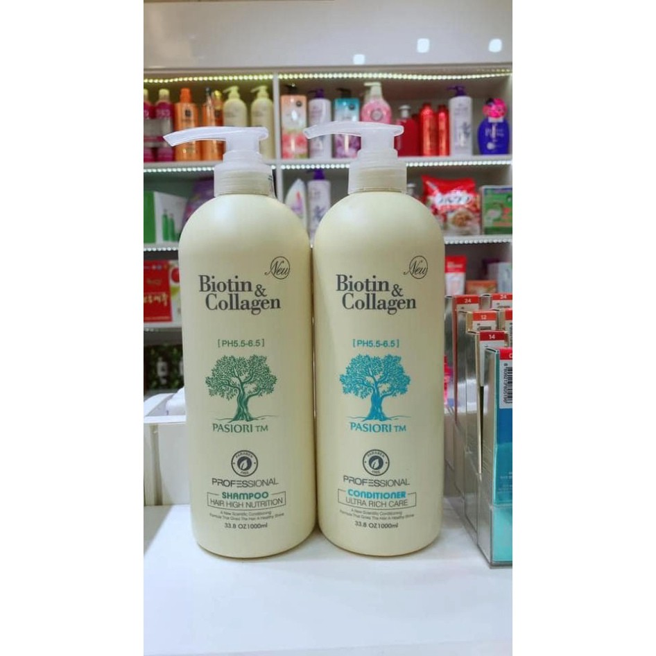 [Chính Hãng] Biotin Collagen_Cặp Dầu Gội Xả Chống Rụng Kích Thích Mọc Tóc Siêu Mềm Mượt Biotin & Collagen