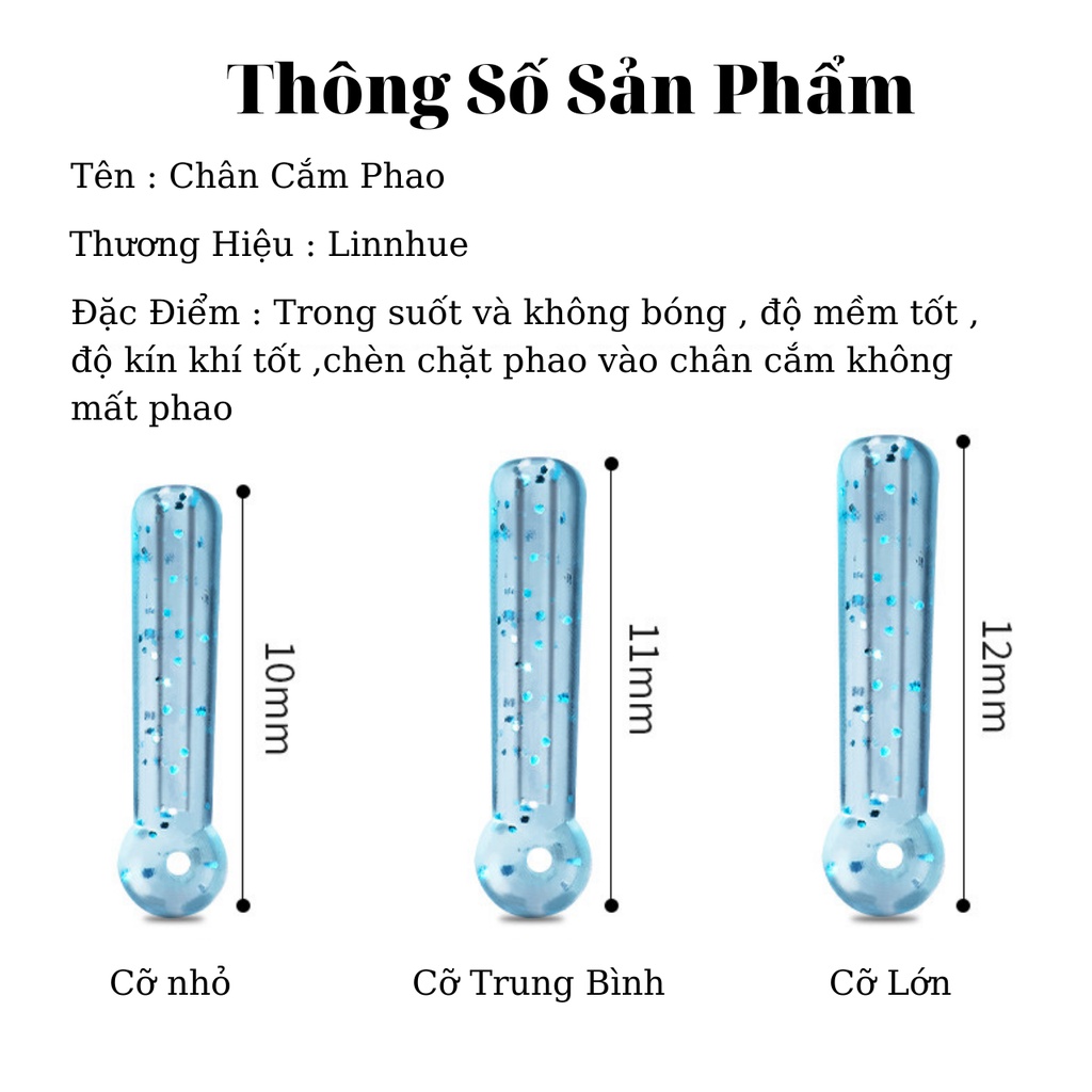 Chân Cắm Phao Silicon Linnhue Bạo Lực Trong Suốt Chuyên Dùng Câu Đơn , Câu Đài