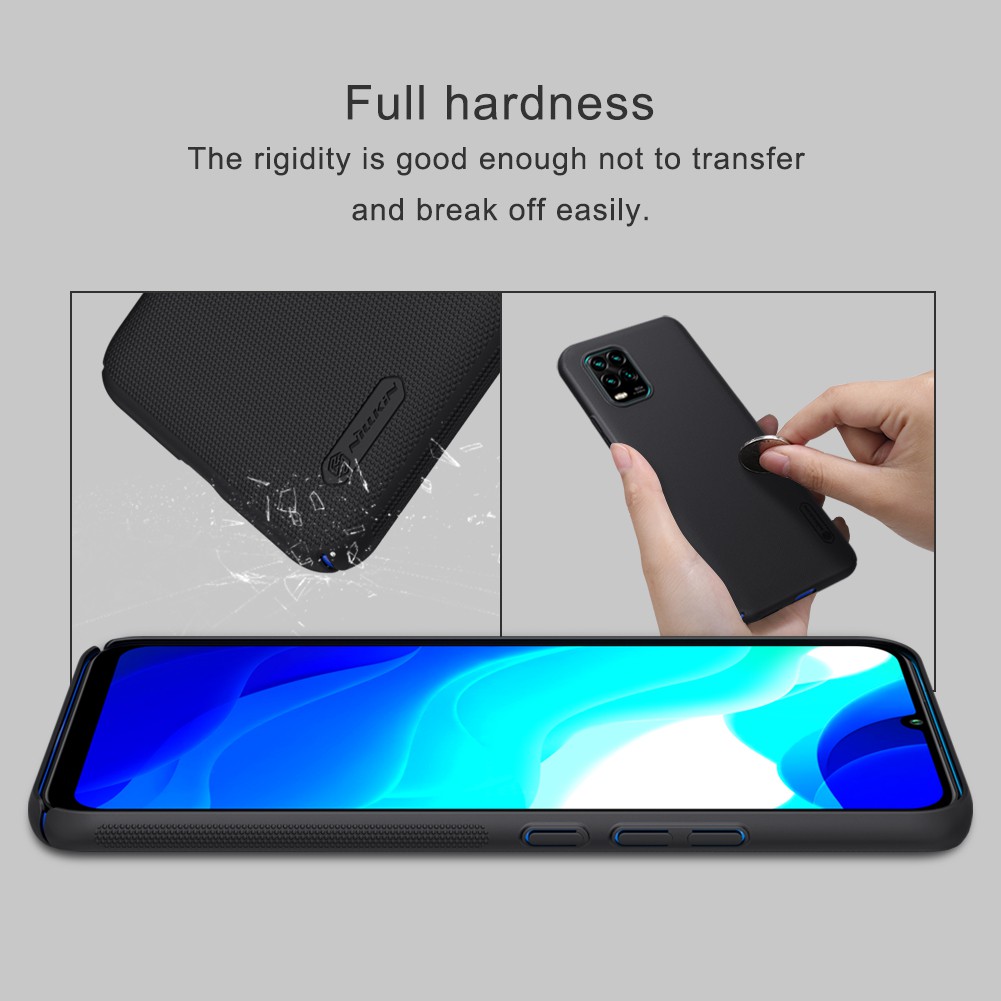 Xiaomi Mi 10 Lite mi10lite Mi 10 Youth mi10youth-Ốp lưng Nillkin nhựa cứng lưng sần chống bám bụi bẩn, mồ hôi và vân tay