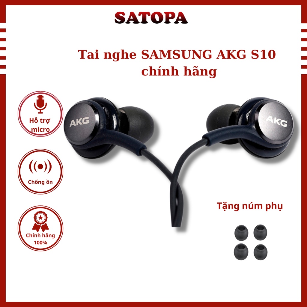 Tai Nghe Samsung AKG Note10, Tai phone game gaming có micro tăng giảm âm lượng chống ổn tốt - SATOPA