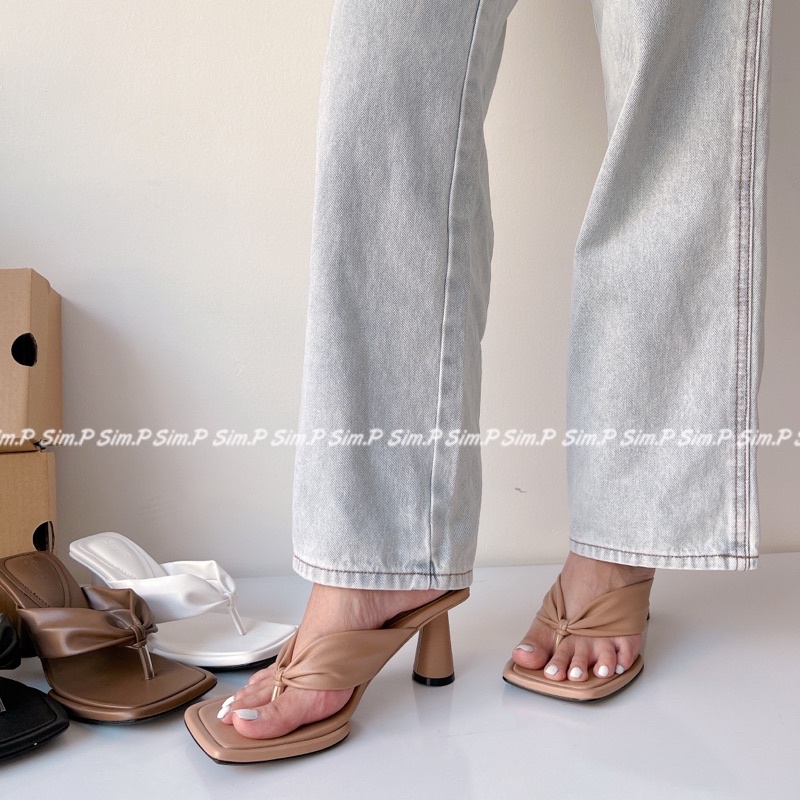 Guốc nữ simpshoes cao 7cm quai kẹp - ruco