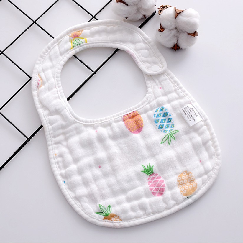 Yếm xô vuông 8 lớp 100% cotton mềm mại thấm hút tốt, đồ dùng cho bé Babyzoo